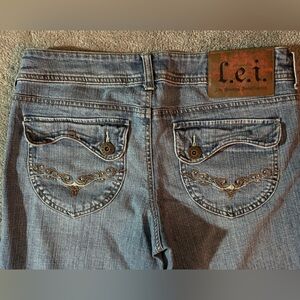 Lei Denim Jeans with Gold Embroidery Size 9